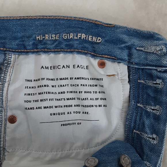 AE: High-Rise Girlfriend Jeans (sz 00) - Picture 8 of 11